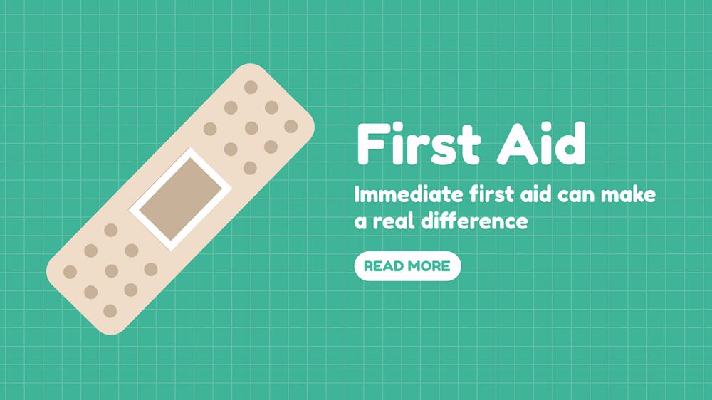 First aid blog banner template, healthcare & hospital design