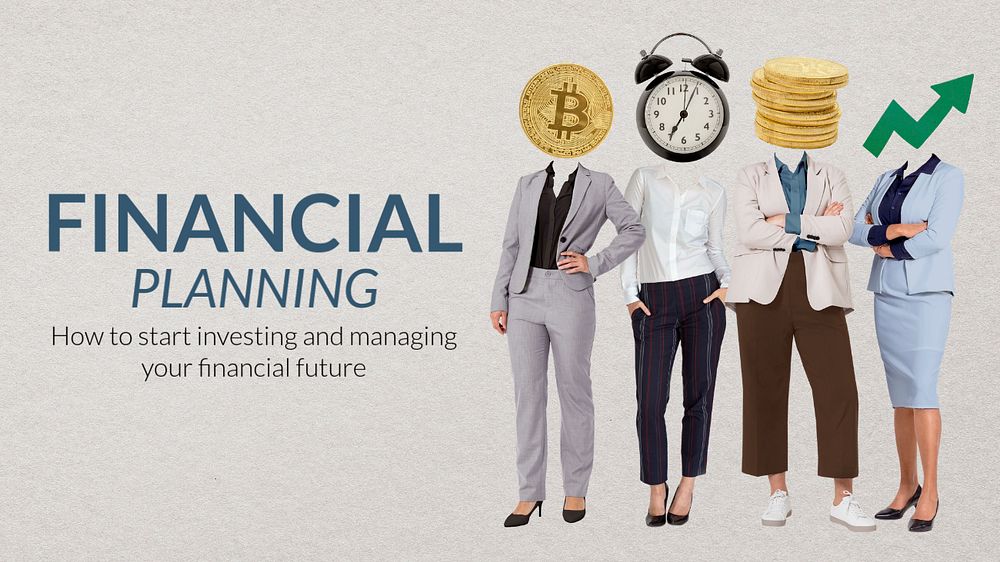 Financial planning banner template, business remixed media 