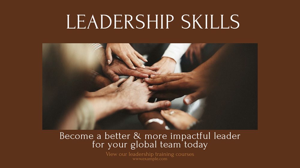 Leadership training blog banner template, editable design