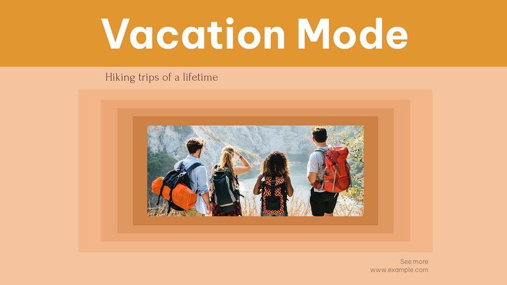 Vacation mode blog banner template, editable design