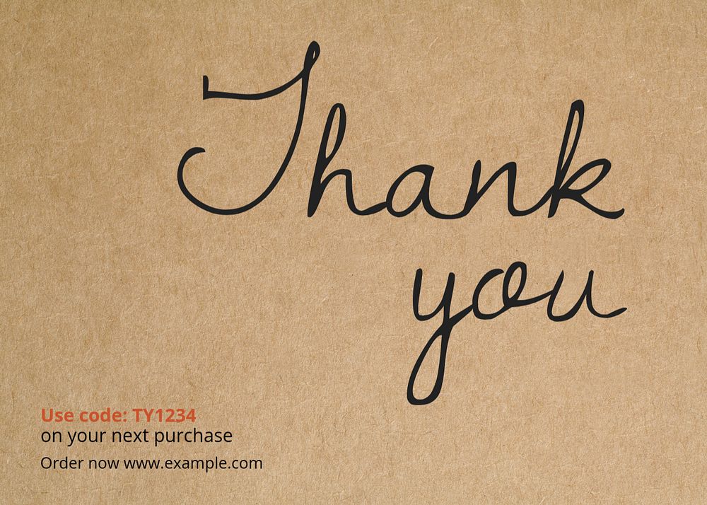 Thank you card template, editable | Premium Editable Template - rawpixel