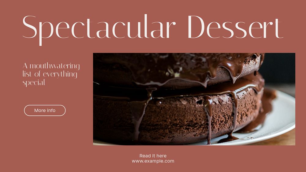 Dessert list blog banner template, editable design