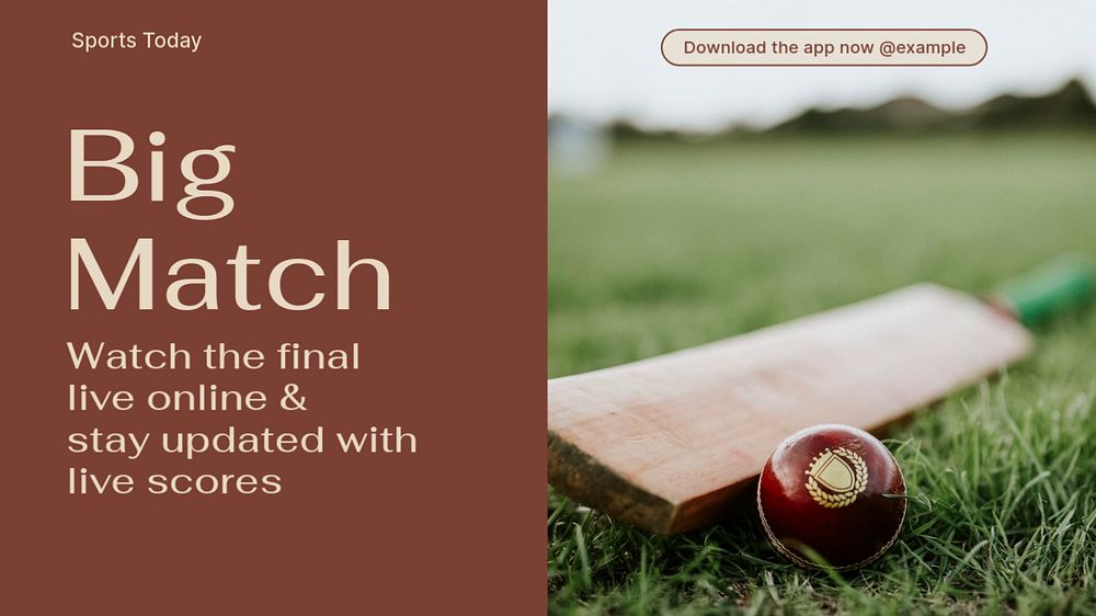 Live big match blog banner template, editable design