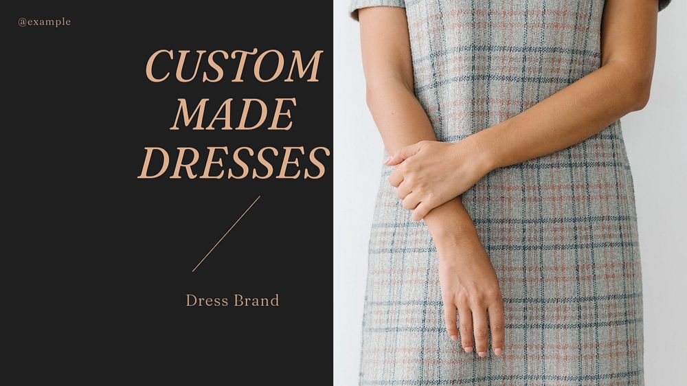 Dress brand blog banner template, editable design