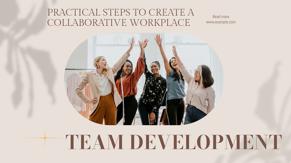 Team development blog banner template, editable design