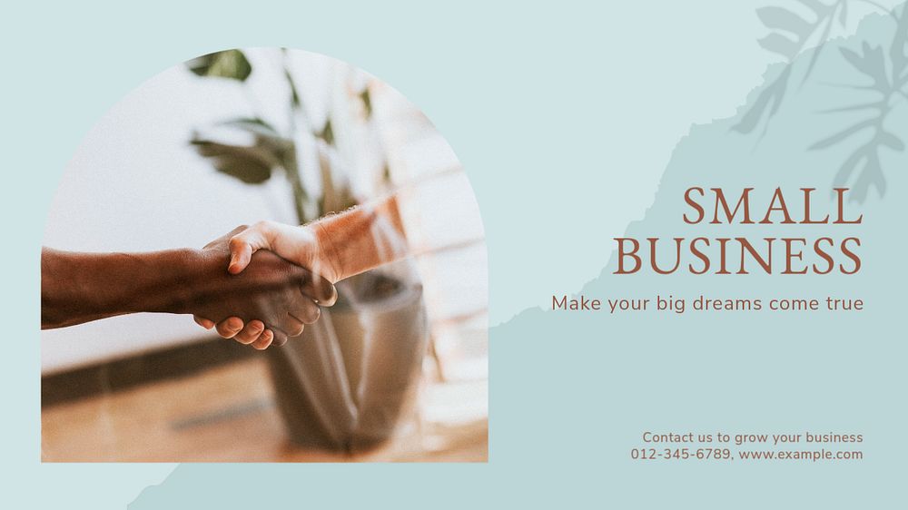 Small business blog banner template, editable design