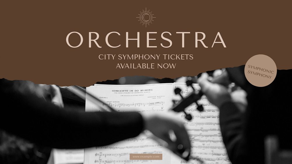 Orchestra blog banner template, editable design