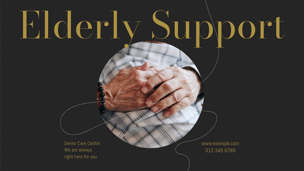 Senior support blog banner template, editable design