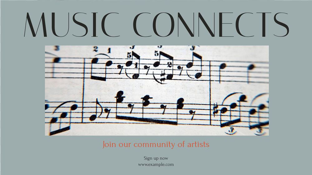 Music connects blog banner template, editable design