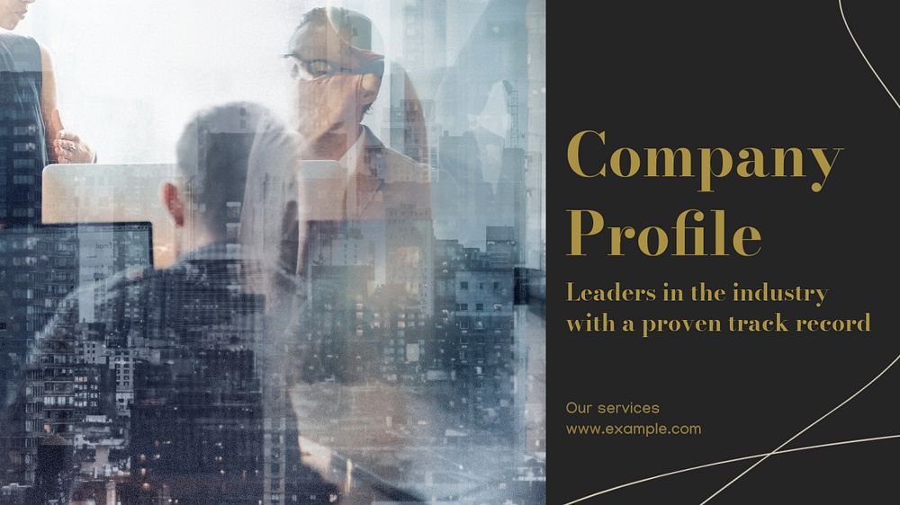 Company profile blog banner template, editable design