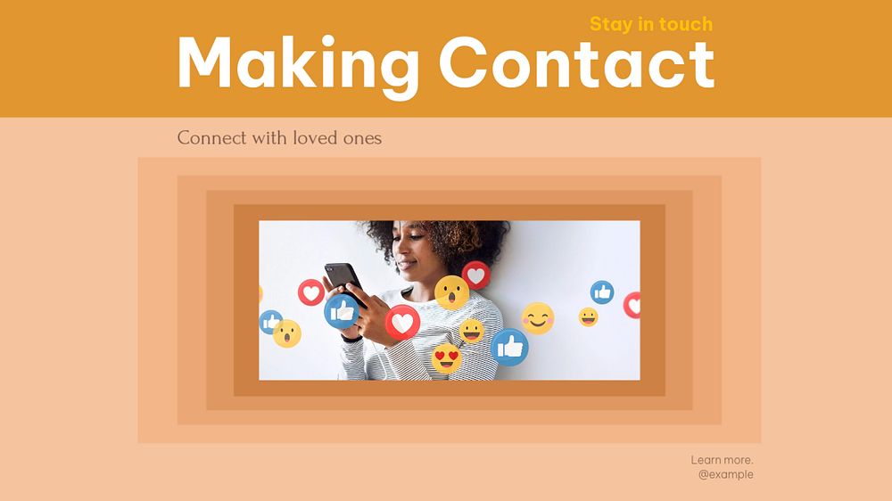 Making contact blog banner template, editable design