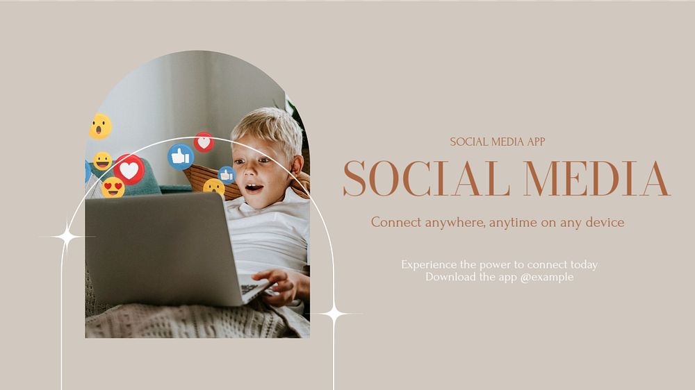 Social media blog banner template, editable design