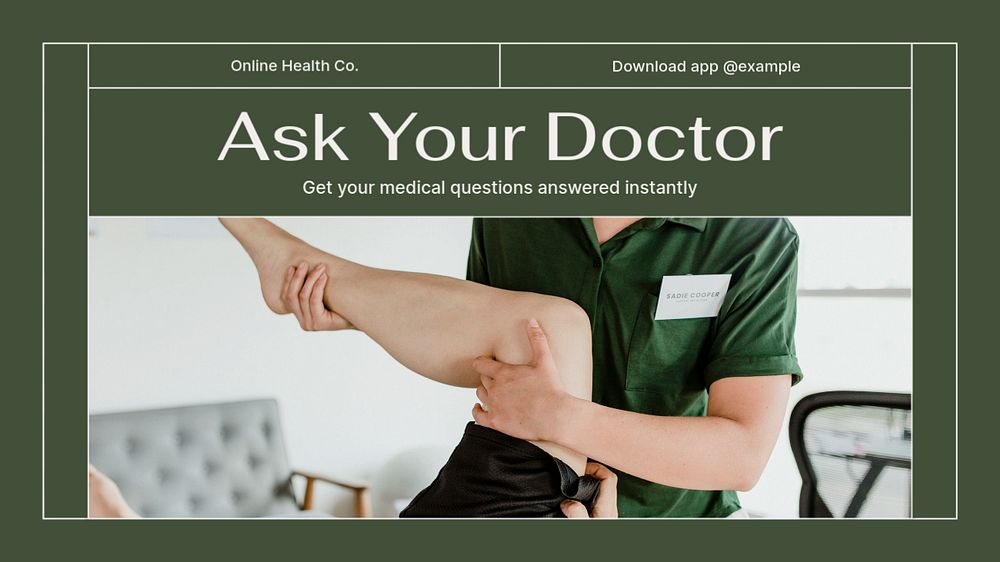 Ask your doctor blog banner template, editable design