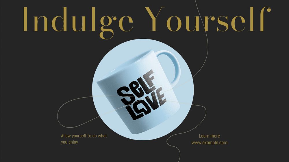 Indulge yourself blog banner template, editable design