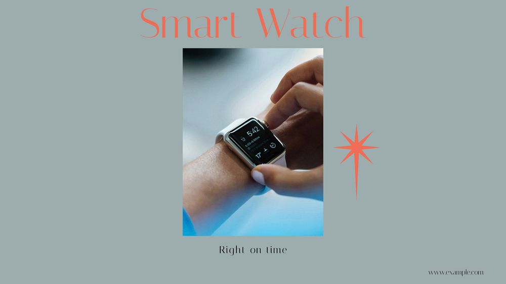 Smart watch blog banner template, editable design