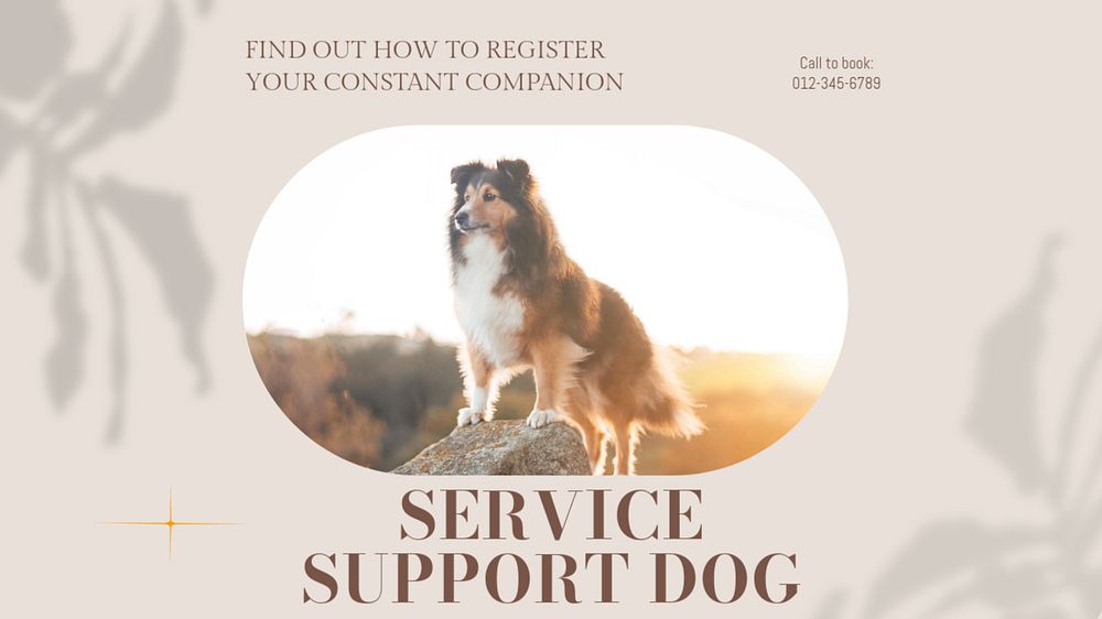 Service support dog blog banner template, editable design