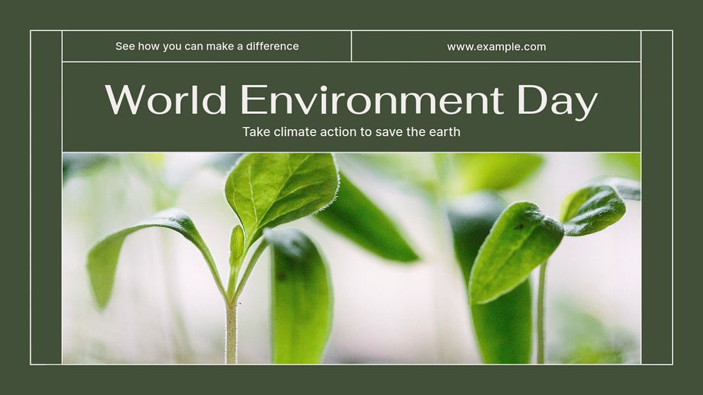 World environment day blog banner template, editable design