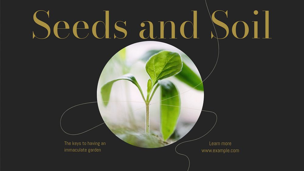 Gardening blog banner template, editable design