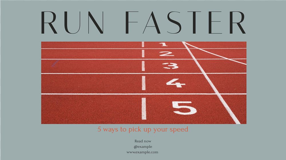 Run faster blog banner template, editable design