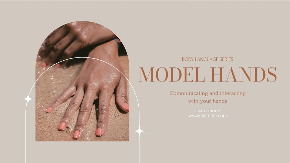 Hands blog banner template, editable design