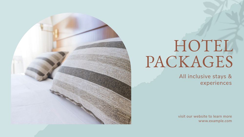 Hotel packages blog banner template, editable design