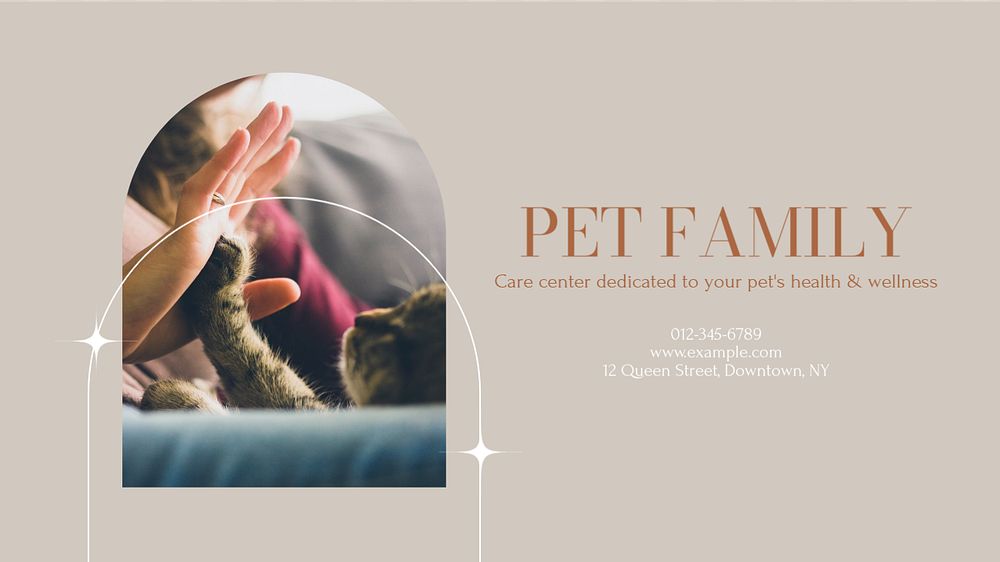 Pet family blog banner template, editable design