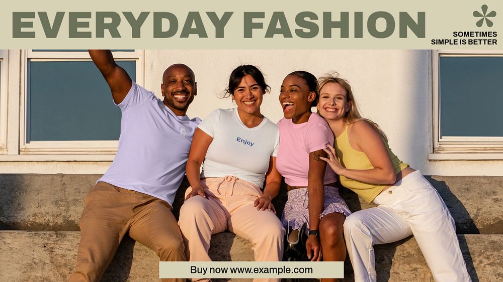 Everyday fashion blog banner template, editable design