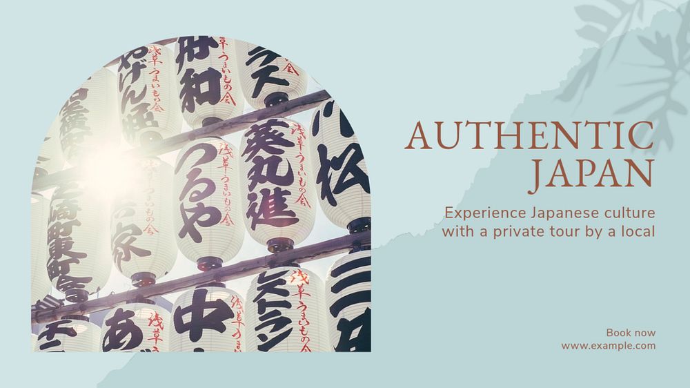 Authentic Japan blog banner template, editable design