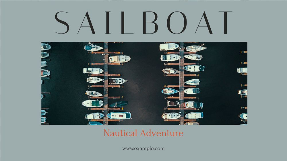 Sailboat blog banner template, editable design