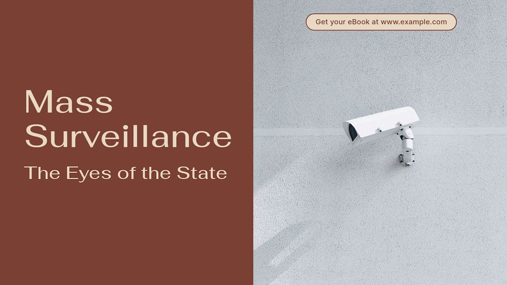 Mass surveillance blog banner template, editable design