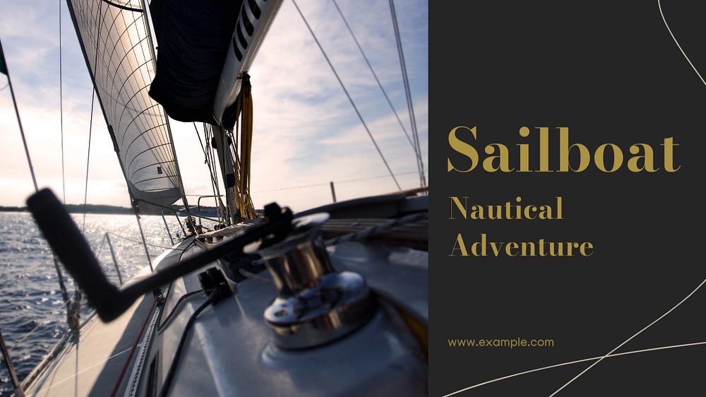 Sailboat blog banner template, editable design