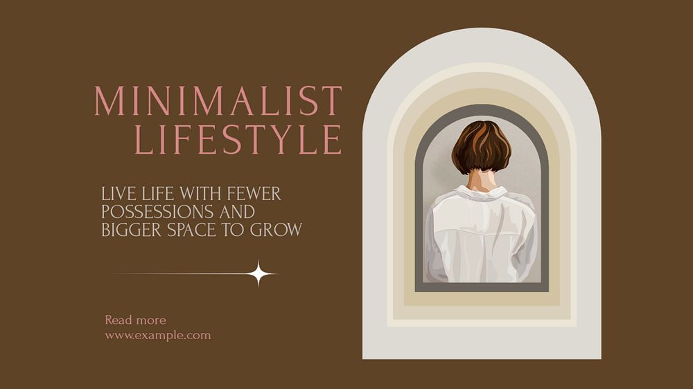 Minimalist lifestyle blog banner template, editable design