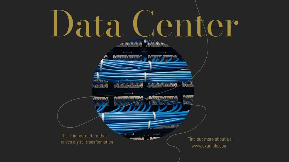 Data center blog banner template, editable design