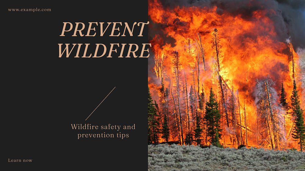 Prevent wildfire blog banner template, editable design