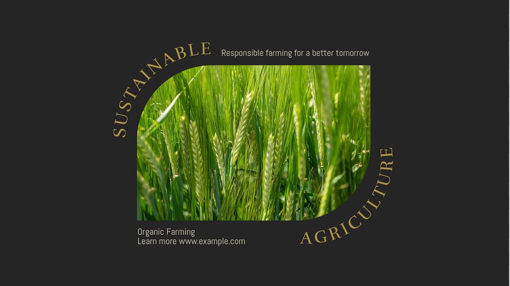 Sustainable agriculture blog banner template, editable design