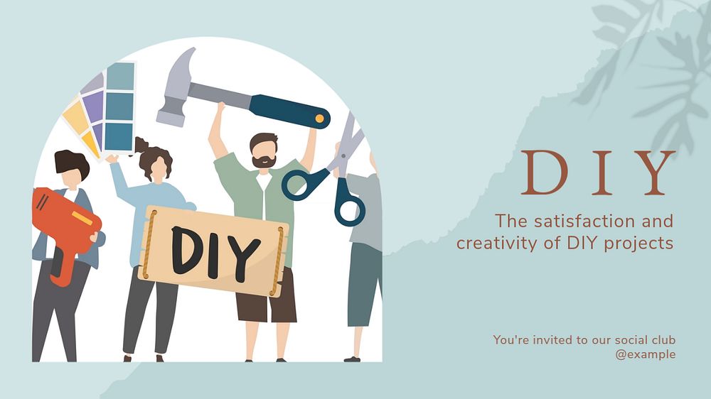 DIY blog banner template, editable design