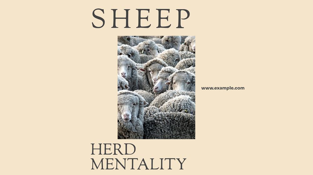 Sheep blog banner template, editable design