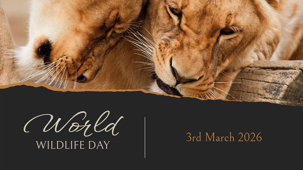 World wildlife day blog banner template, editable design