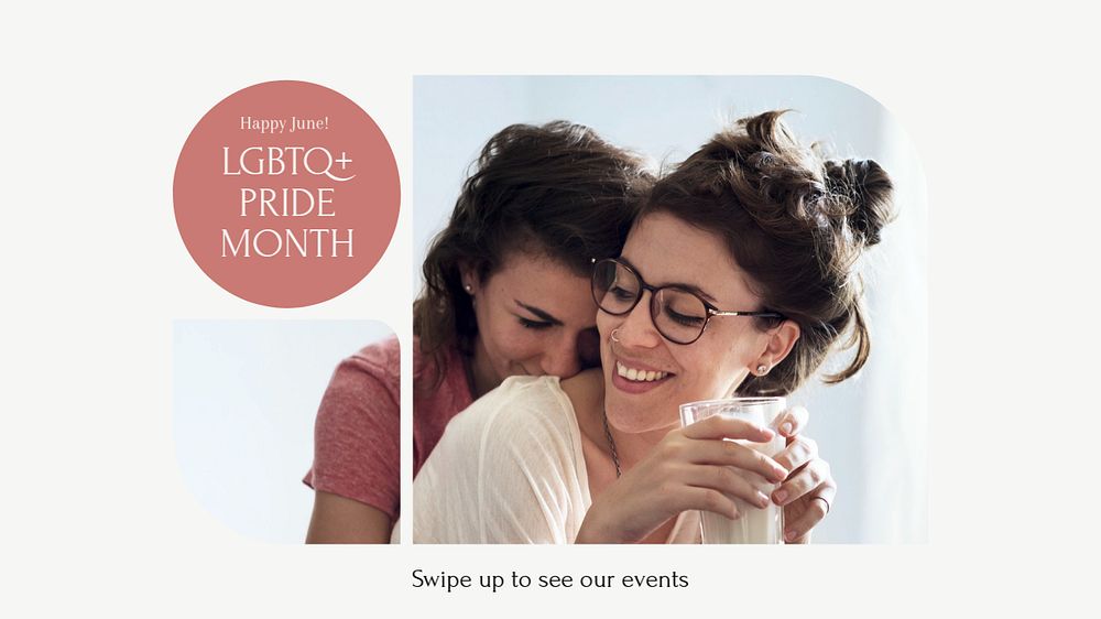 Pride month blog banner template, editable design