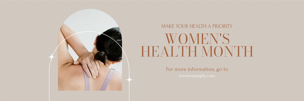 Women's Health Month email header template, editable text