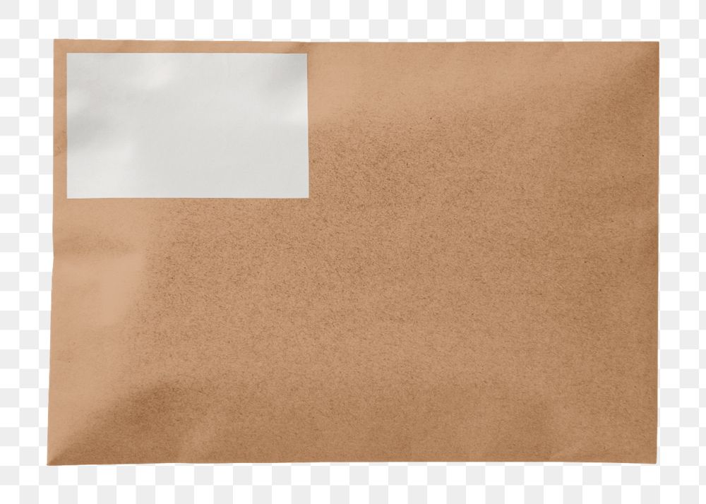 Kraft paper mailer mockup png element, editable shipping product design