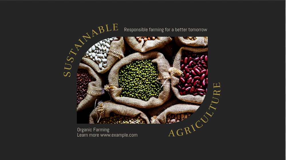 Sustainable agriculture blog banner template, editable design