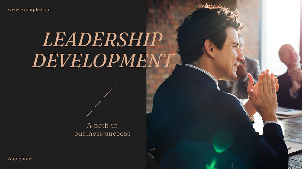 Leadership development blog banner template, editable design