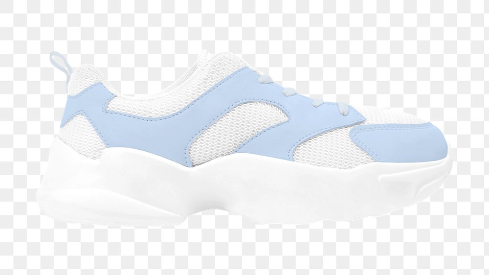 Pastel sneakers mockup png element, editable unisex footwear design