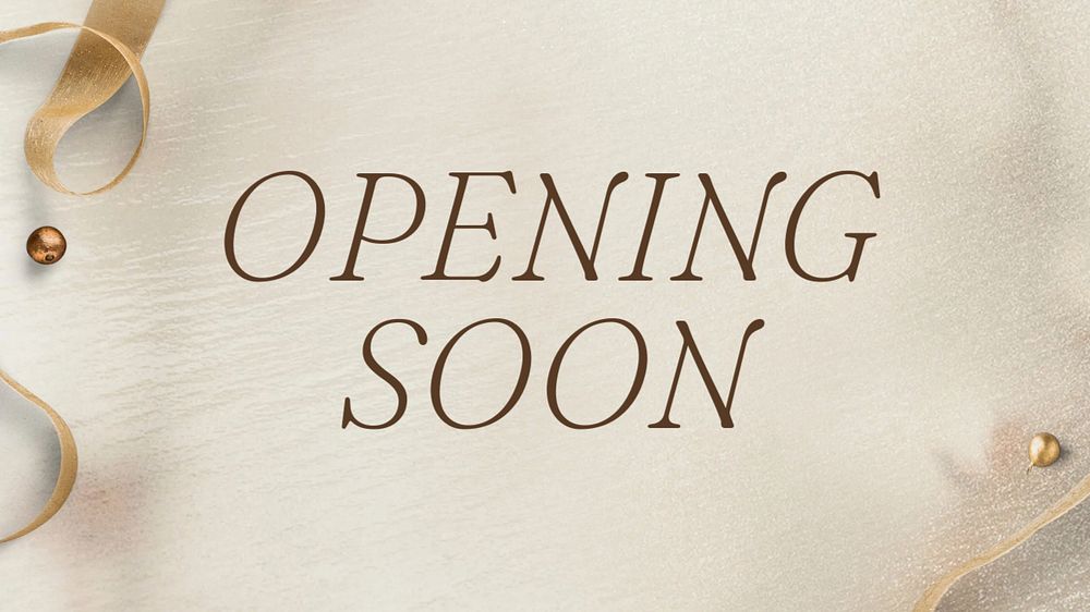 Opening soon blog banner template, editable text