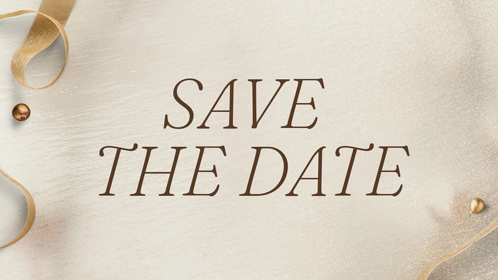 Save the date blog banner template, editable text