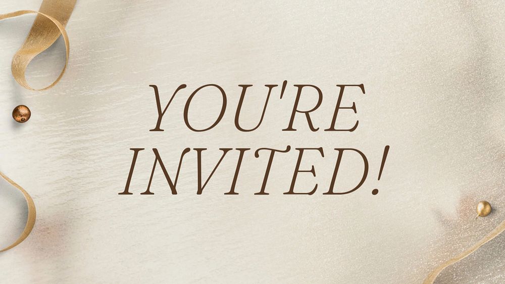 You're invited blog banner template, editable text