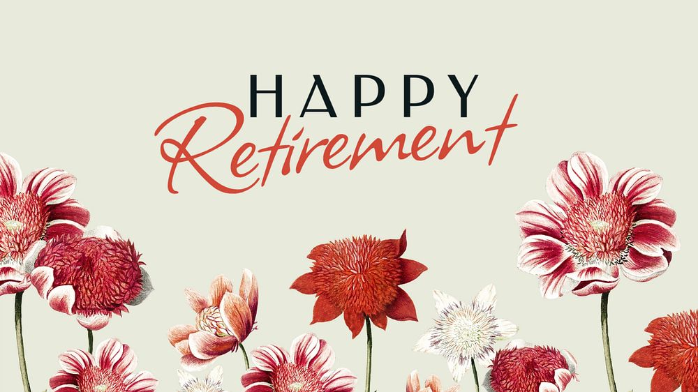 Happy retirement blog banner template