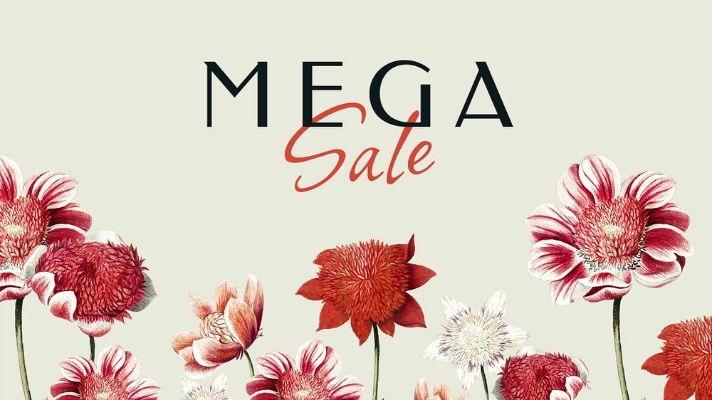 Mega sale blog banner template