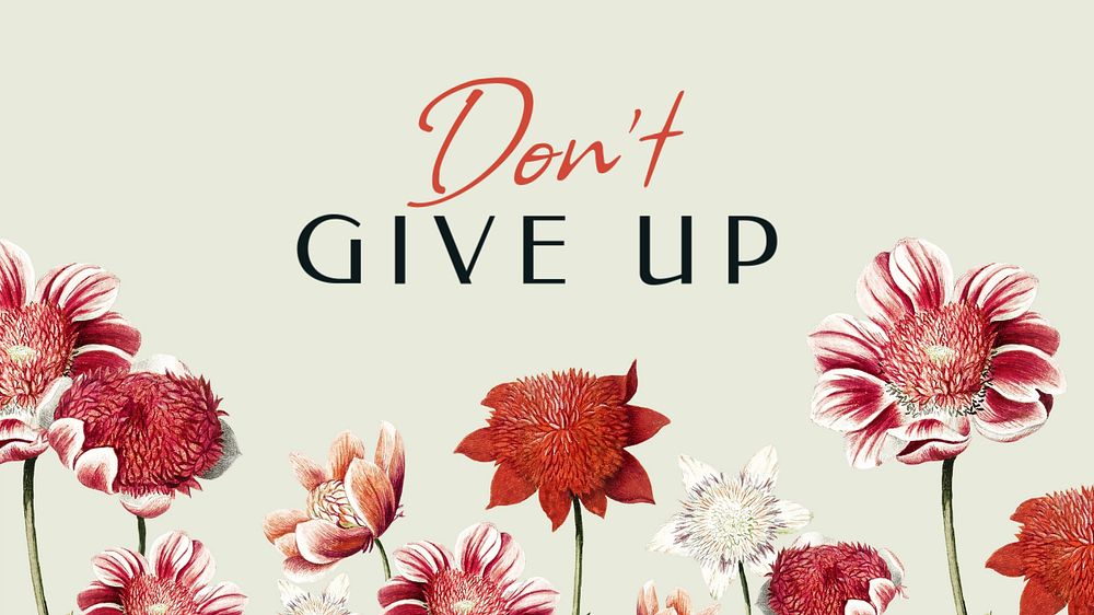 Don't give up blog banner template